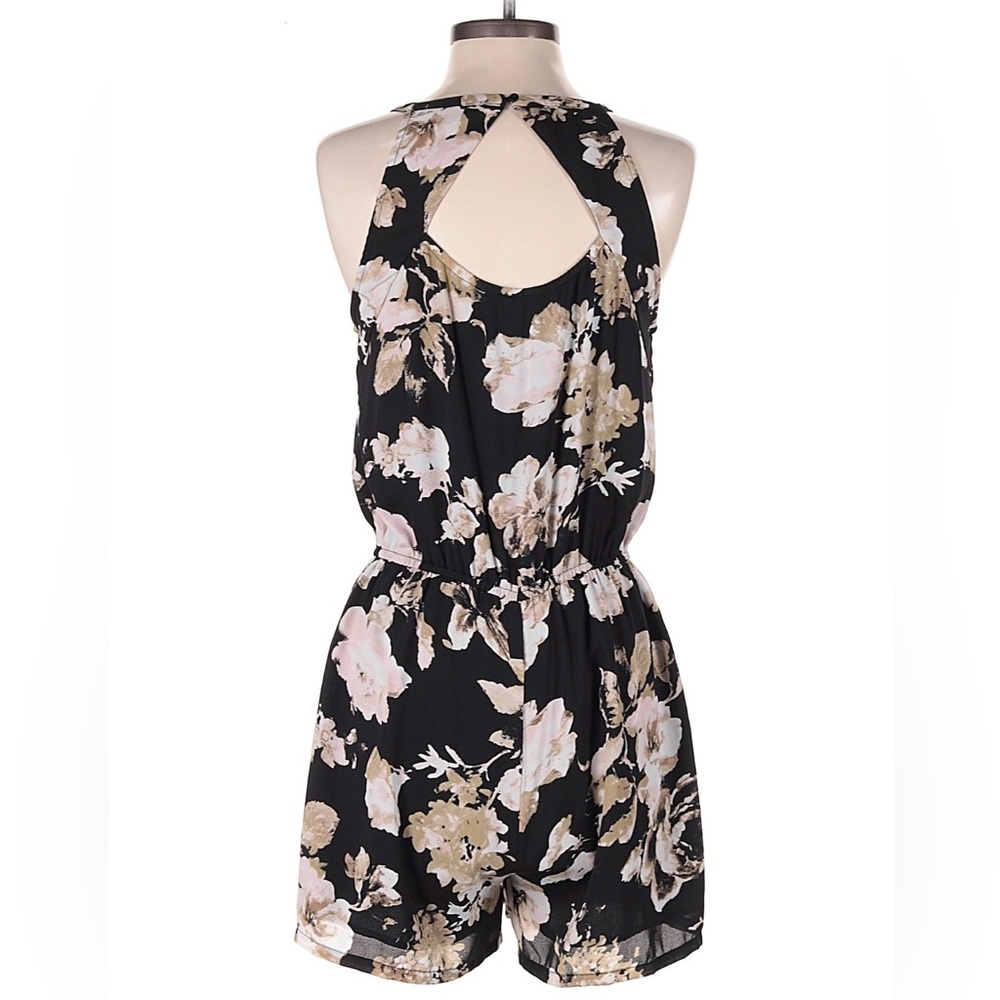 SKIES ARE BLUE | Floral Halter Romper Size Small Petite - Picture 3 of 6